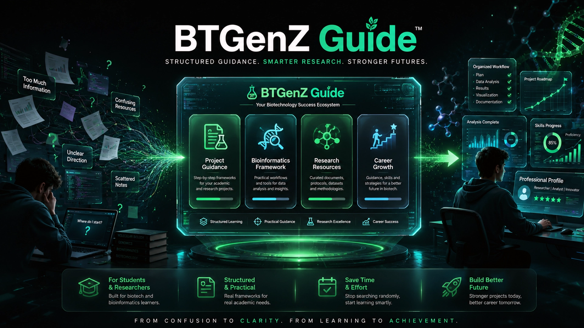 Premium Biotechnology Knowledge Ecosystem Dashboard